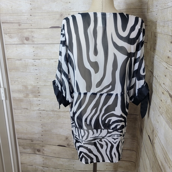 Sheer Erin B blouse/cover up size L - Picture 4 of 5